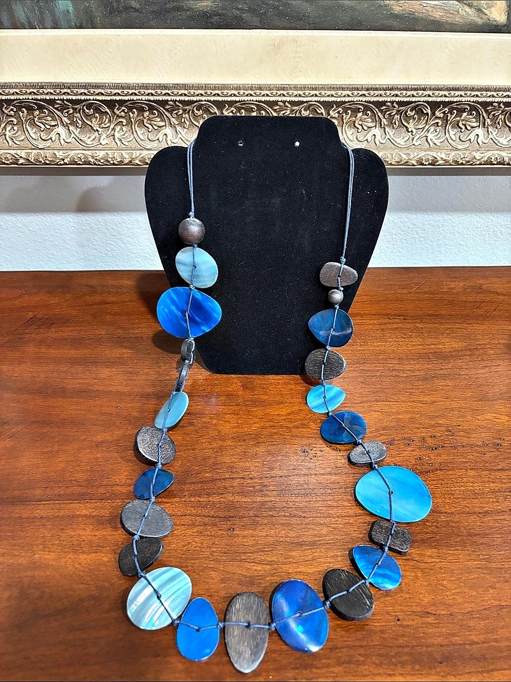 Blue & Brown Statement Necklace price 15.00
